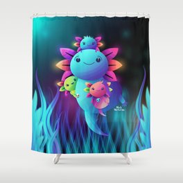 Axolotl Mexicano Shower Curtain