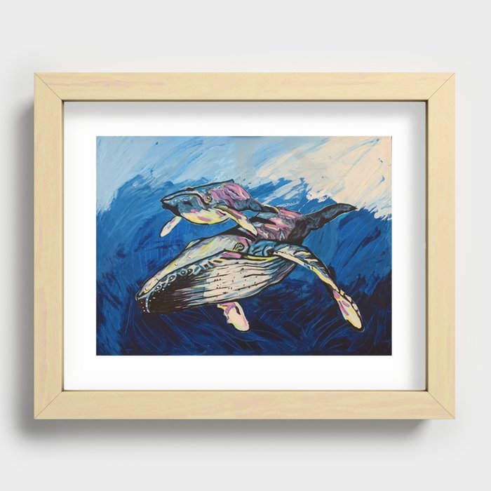 Big Whale Little Whale Recessed Framed Print