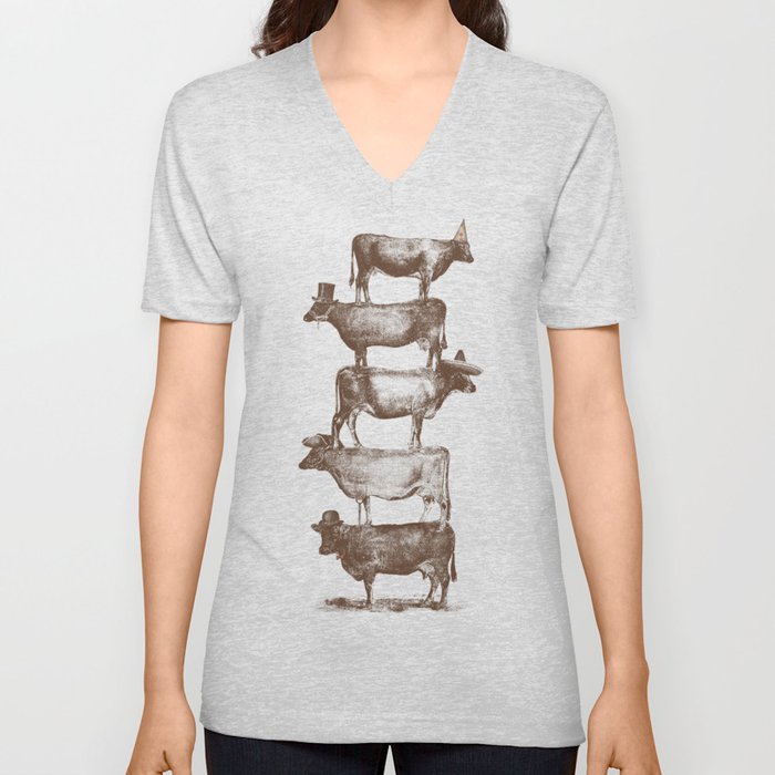 Cow Cow Nuts V Neck T Shirt