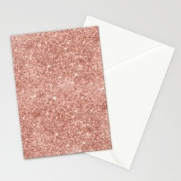Luxury Rose Gold Sparkly Sequin Pattern Stationery Card