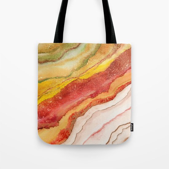 AGATE Inspired Watercolor Abstract 03 Tote Bag