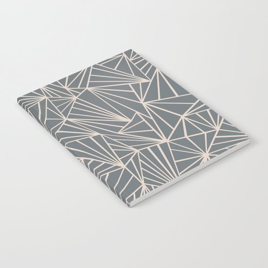 Ab Fan Grey And Nude Notebook