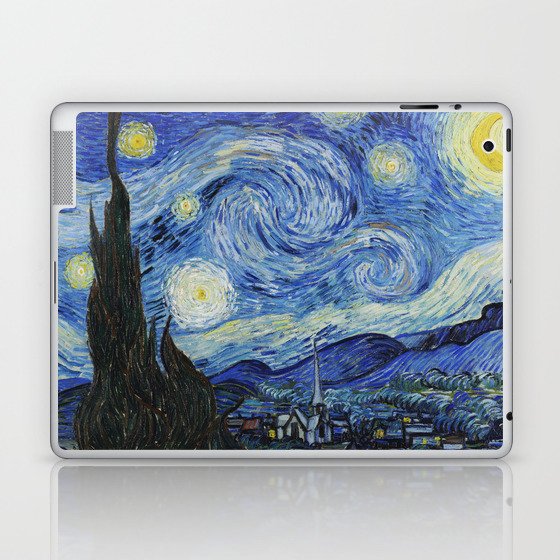 Impressionist Painting The Starry Night (1889) by Vincent Van Gogh Laptop & iPad Skin