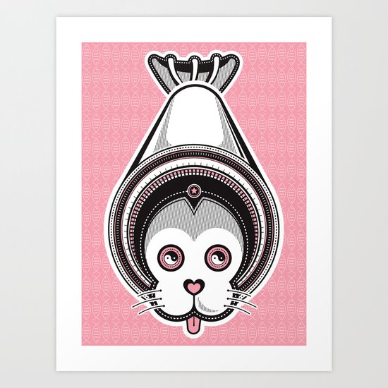 Circus Seal Art Print