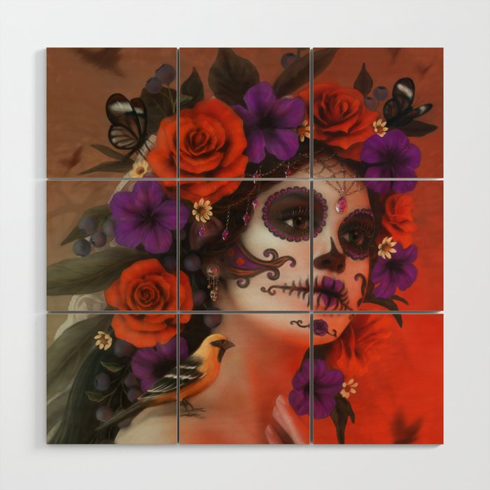 Day of the Dead Wood Wall Art