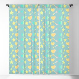 Hearts and Stars Blackout Curtain