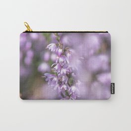 Soft pink purple heather flowers - heath plant nature photography Carry-All Pouch