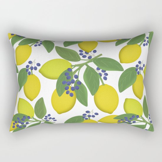 Sprigs of lemon . Rectangular Pillow