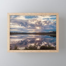 Cloud mirror Framed Mini Art Print