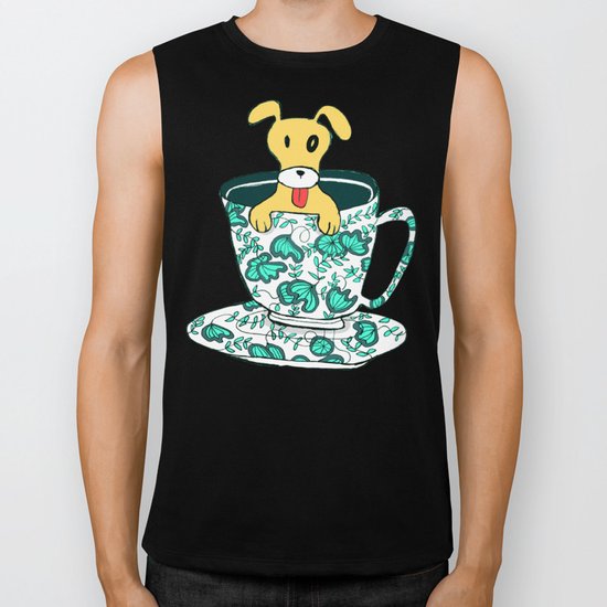 Dinnerware Sets - puppy in a teacup Biker Tank