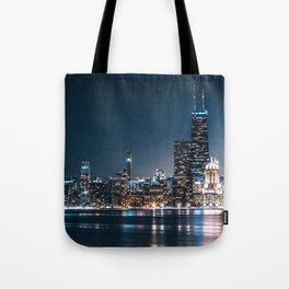 Chicago City Skyline Tote Bag