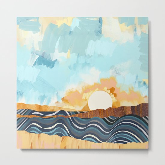 Summer Beach Sunset Metal Print