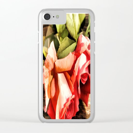 Timeless Tropicana Roses Clear iPhone Case