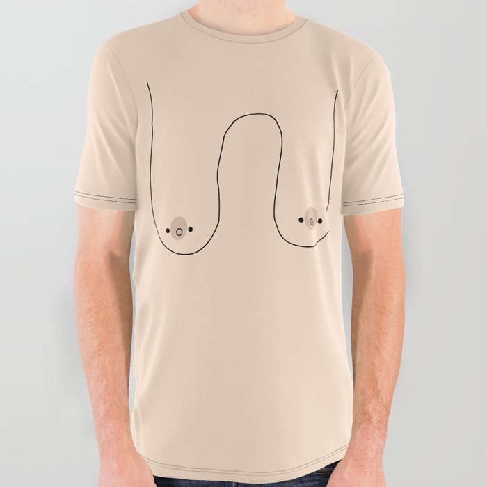 Saggy Boobs Matter All Over Graphic Tee by EveTrickettDesigns