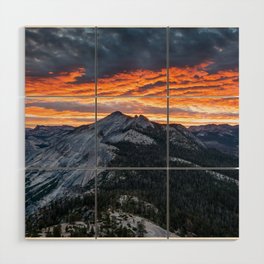 Firey Yosemite Sunrise Wood Wall Art