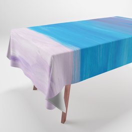 Abstract Minimalist Blue Pink Painting Tablecloth