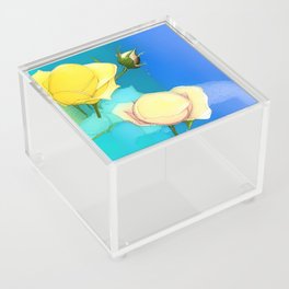 Lemon Yellow Roses Acrylic Box