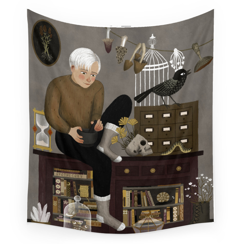 Apothecary Wall Tapestry by annyamarttinen