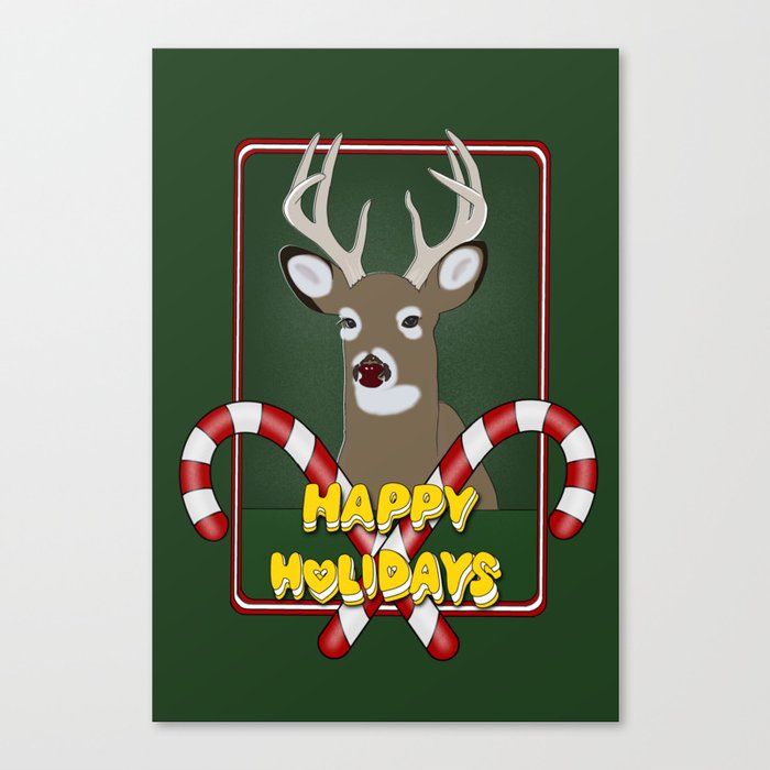 Happy holidays candy Canvas Print