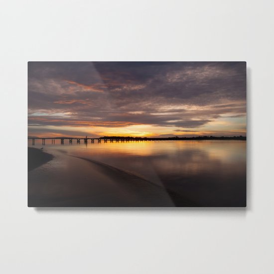 Elk River Sunset Metal Print