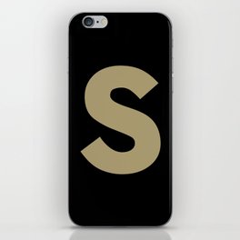 letter S (Sand & Black) iPhone Skin