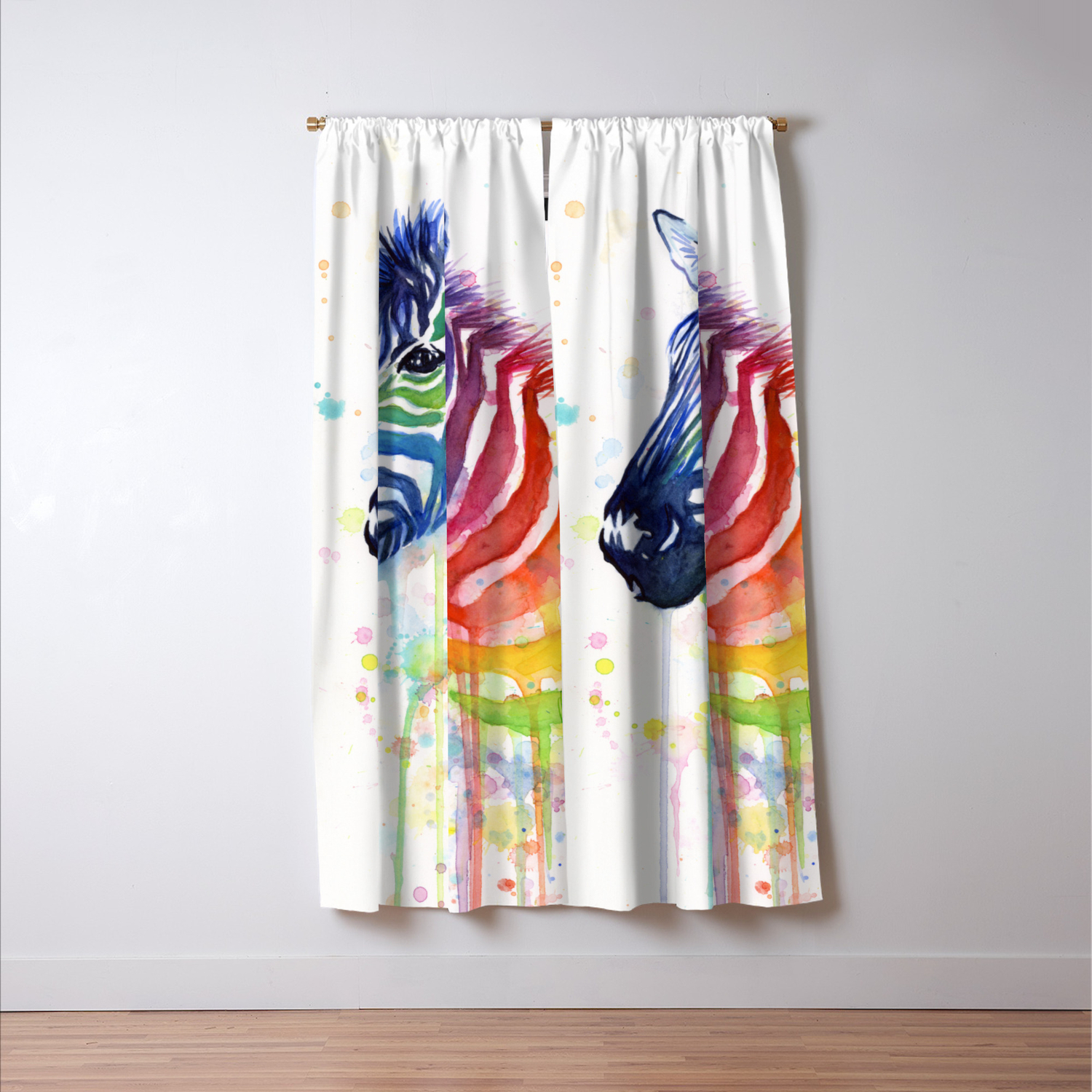 Zebra Watercolor Rainbow Animal Painting Ode To Fruit Stripes