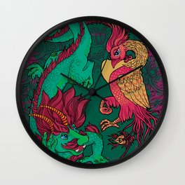 Dragon and Phoenix Wall Clock