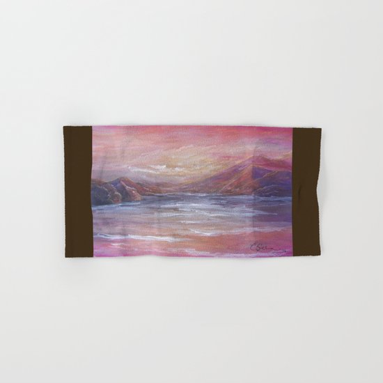 Landscape in Pink MM150601 Hand & Bath Towel