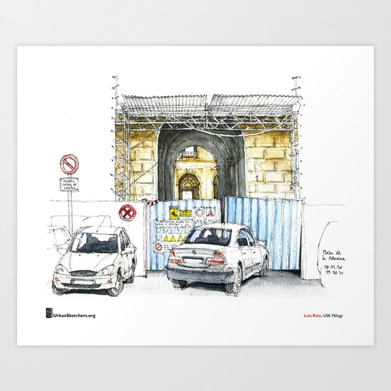 Luis Ruiz, "Málaga, Bad Parking" Art Print