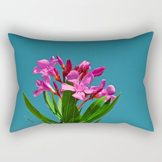 Pretty in pink under turquoise sky Rectangular Pillow