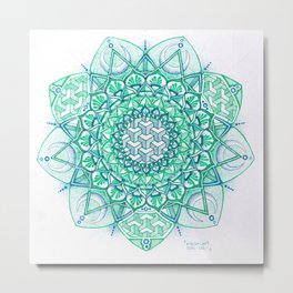 Bluegreen Metal Print | Pattern, Graphic Design, Abstract 