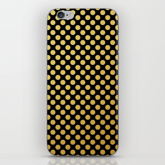 Small gold dots patter iPhone Skin