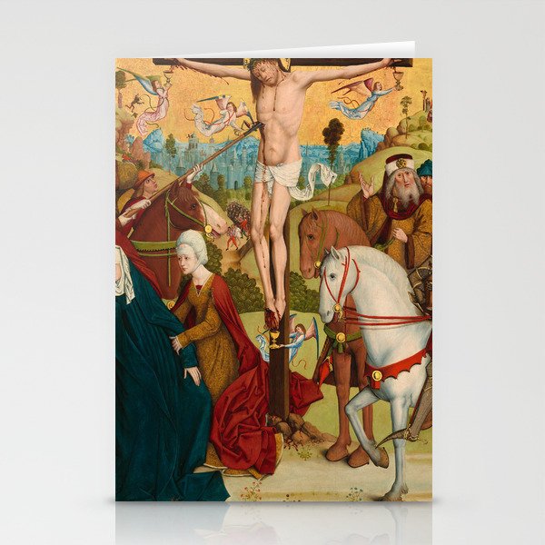 Calvary by Master of the Death of Saint Nicholas of Munster Stationery Cards