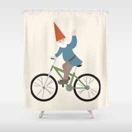 biker gnome Shower Curtain