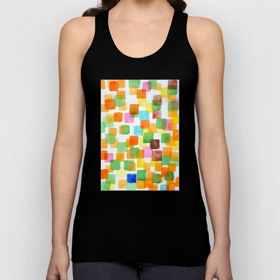 First Squares Pattern Unisex Tank Top