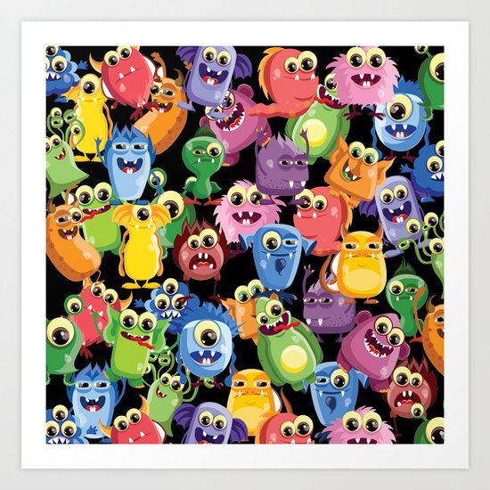 cute monsters Art Print