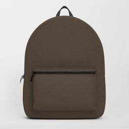 Dark Brown Solid Color Pairs Pantone Dark Earth 19-1020 TCX Shades of Brown Hues Backpack