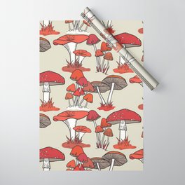 red mushroom / mushroom pattern Wrapping Paper