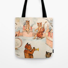 Roof Top Band by Louis Wain Tote Bag