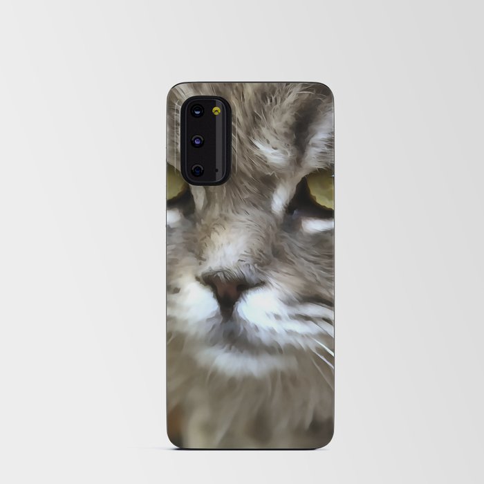 Stunning Grey Cat Pet Artistic Portrait Android Card Case