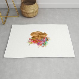 I create - The right side of the brain Rug