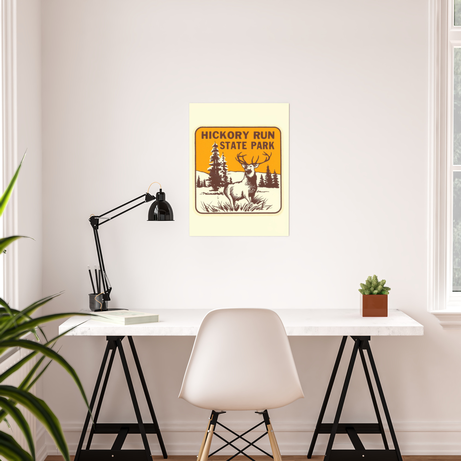 Hickory Run Camping Buck Deer Pa Park Poster By Laurabethlove