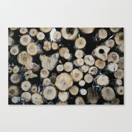 Northland Minnesota - Logs Canvas Print