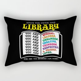 Cool Librarian Saying Rectangular Pillow