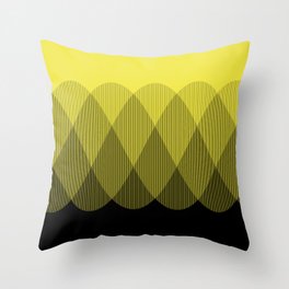 Yellow Ombre Signal Throw Pillow