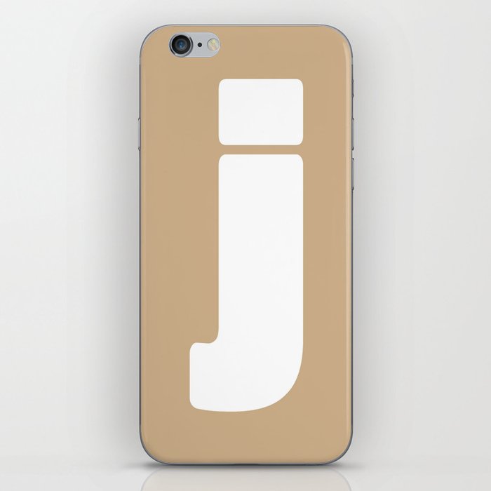 j (White & Tan Letter) iPhone Skin