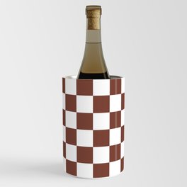 Checkered (Brown & White Pattern) Wine Chiller