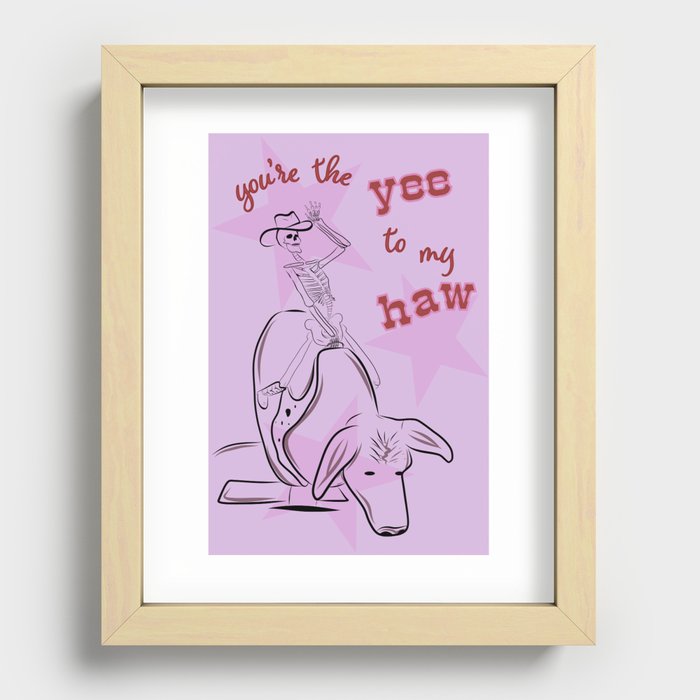 You're The Yee To My Haw In Purple Recessed Framed Print