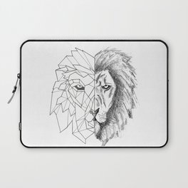 "Half Geometric Lion Head" Laptop Sleeve