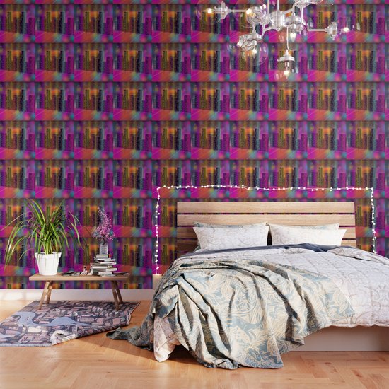 Neon City Wallpaper By Adoryanti Society6